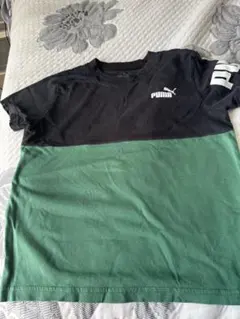 PUMA バイカラー Tシャツ ブラック グリーンのサムネイル