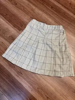 GLOBALWORK グレー系チェック プリーツスカート 160