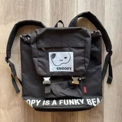 スヌーピー リュック バックパック ブラック 大容量 美品