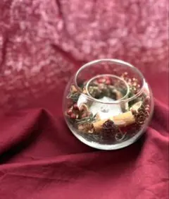 キャンドルホルダー ドライフラワープリザーブドフラワー装飾