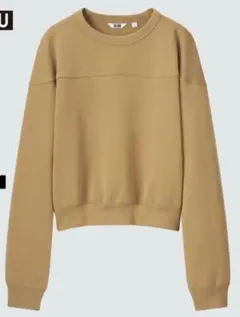 ユニクロ U スウェットクルーネックシャツ（長袖） ベージュ　M トレーナー