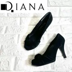 【美品】DIANA リボンパンプス スエードパンプス