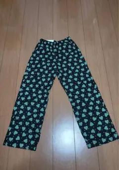 【ユニクロ✕プリンセスタムタム】フランネルパンツ グリーン　S 新品