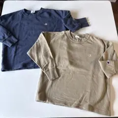 Champion 長袖カットソー 2色セット　ネイビー　ベージュ