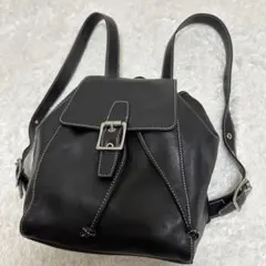 【美品】希少 COACH オールドコーチ リュックサック 巾着 レザー 黒