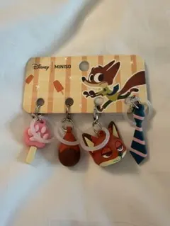 MINSO ズートピア　ニック　めじるしチャーム　セット