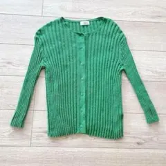 【新品】イエナ　ライムグリーン 長袖カーディガン 新品】イエナ ライムグリーン 長袖カーディガン