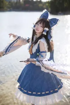 即日出荷 東方Project 博麗霊夢 青霊夢 XLサイズ コスプレ 森森仙