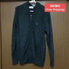 Crocodile ダークグレー ジップアップパーカー Mサイズ