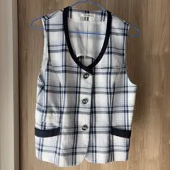 UNILADY チェック柄 ノースリーブベスト