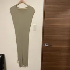 SLY throw by SLY リブ編みノースリーブロングワンピース