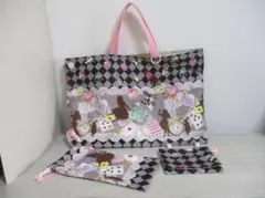 22・☆ハンドメイド☆幼稚園・保育園☆レッスンバッグ・移動ポケット☆