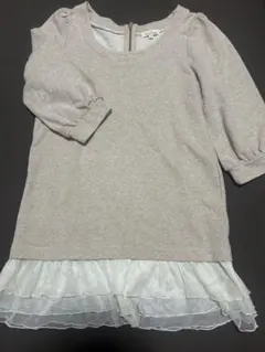 ROPE Picnicフリル付きチュニック ベージュゴールド