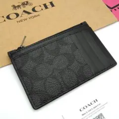 新品　COACH　カードケース　定期入れ　小銭入れ　メンズ