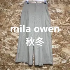 【 7784番】mila owen ワイドパンツ　秋冬　クロップドパンツ