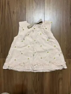 花柄 刺繍 ピンクチュニック Petit main 110