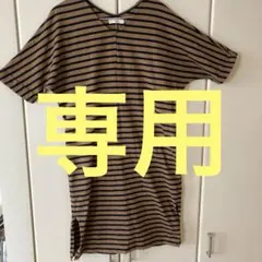 ボーダーTシャツワンピース　サイズフリー