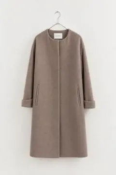 URBAN RESEARCH ノーカラーロングコート ベージュ