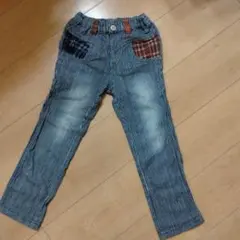 デニムヒッコリー　パンツ　120cm