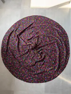 ビンテージ 70s ハンドメイド花柄 総柄 ベロア ロング スカート 美品 希少