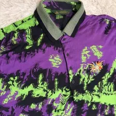 値下げJ’s超希少柄!ジャンボ尾崎監修ドラゴン柄金ラメ系Lサイズ J's 超希少柄!ジャンボ尾崎監修ドラゴン柄 長袖ポロシャツ LLサイズ