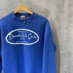 90sフルーツオブザルームDecorah Auto Center スウェット 青