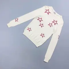 MARELLA ウール・カシミヤ混ニット 星 白 M*YC614