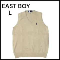EAST BOY イーストボーイ Vネック ニットベスト ラムウール　L（11）
