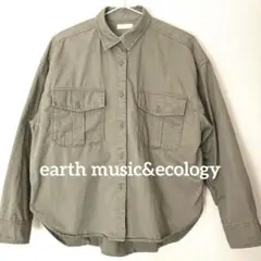 earth music&ecology 長袖シャツ カーキ