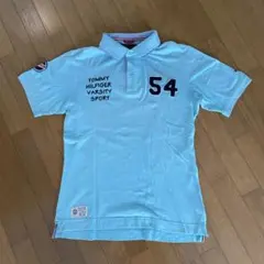 TOMMY HILFIGER ポロシャツ 水色 XL