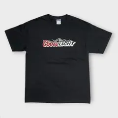Coors LIGHT クアーズビールt 企業ロゴ 公式 ブラックL