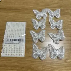 結婚式 ウェディング 蝶々ピン パールシール
