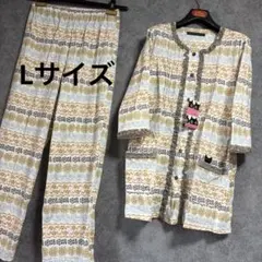 新品 マタノアツコ MEMEパッチワンピース・ルームウェア「L・楊柳ピケ