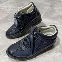 【美品】旅日和 TABIBIYORI スニーカー 23.5cm ネイビー デニムのサムネイル