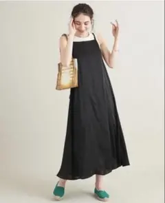 BEAUTY&YOUTH バックVカットキャミワンピース　S