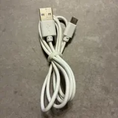 USB-A to Micro USB ケーブル ホワイト