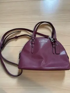 バーガンディ ショルダーバッグ