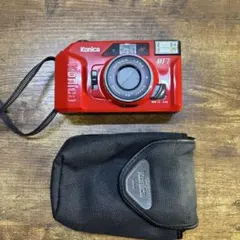 【美品】Konica MT-7 red コンパクトフィルムカメラ ケース付き 赤のサムネイル