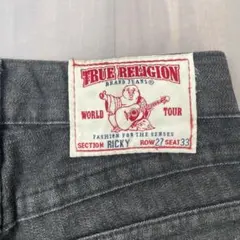 TRUE RELIGION デニムパンツ ブラック　27インチ　rickyのサムネイル
