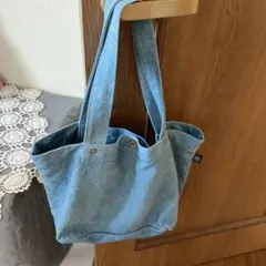 V.D.L.C. 日本製 ライトブルー トートバッグ
