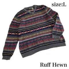 【個性派ニット】輸入　ウール混　レア　オーバーサイズでオシャレ度アップ！！必見