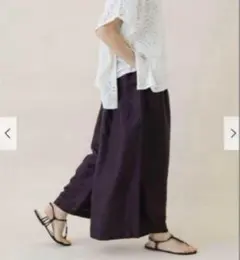 新品タグ付　かぐれ　リネンレーヨンワイドギャザーパンツ　アーバンリサーチドアーズのサムネイル