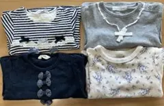 女の子長袖Tシャツ80.90cmまとめ売り4点