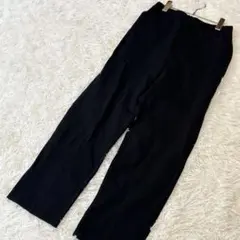 ドゥクラッセ スラックス センタープレス パンツ(11) 黒 美脚 ストレッチ