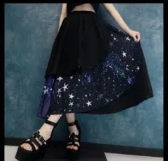 NIER CLOTHING フレアスカート　星柄