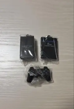 playstation ミニチュアチャーム付きビスケット　プレステ2 3点セット