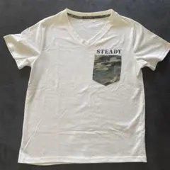 【INGNI】VネックTシャツ 迷彩ポケット付き