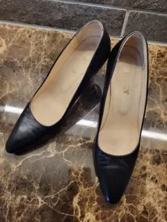 BALLY バリー黒 レザー パンプス ヒール約8cmサイズ35