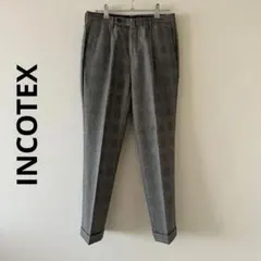 美品✨INCOTEX サマーウールスラックス super100s 千鳥格子 48 - メルカリ