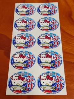 【５セット】魚屋ハローキティシール　ぶり　ハローキティ　キティちゃん　コラボのサムネイル
